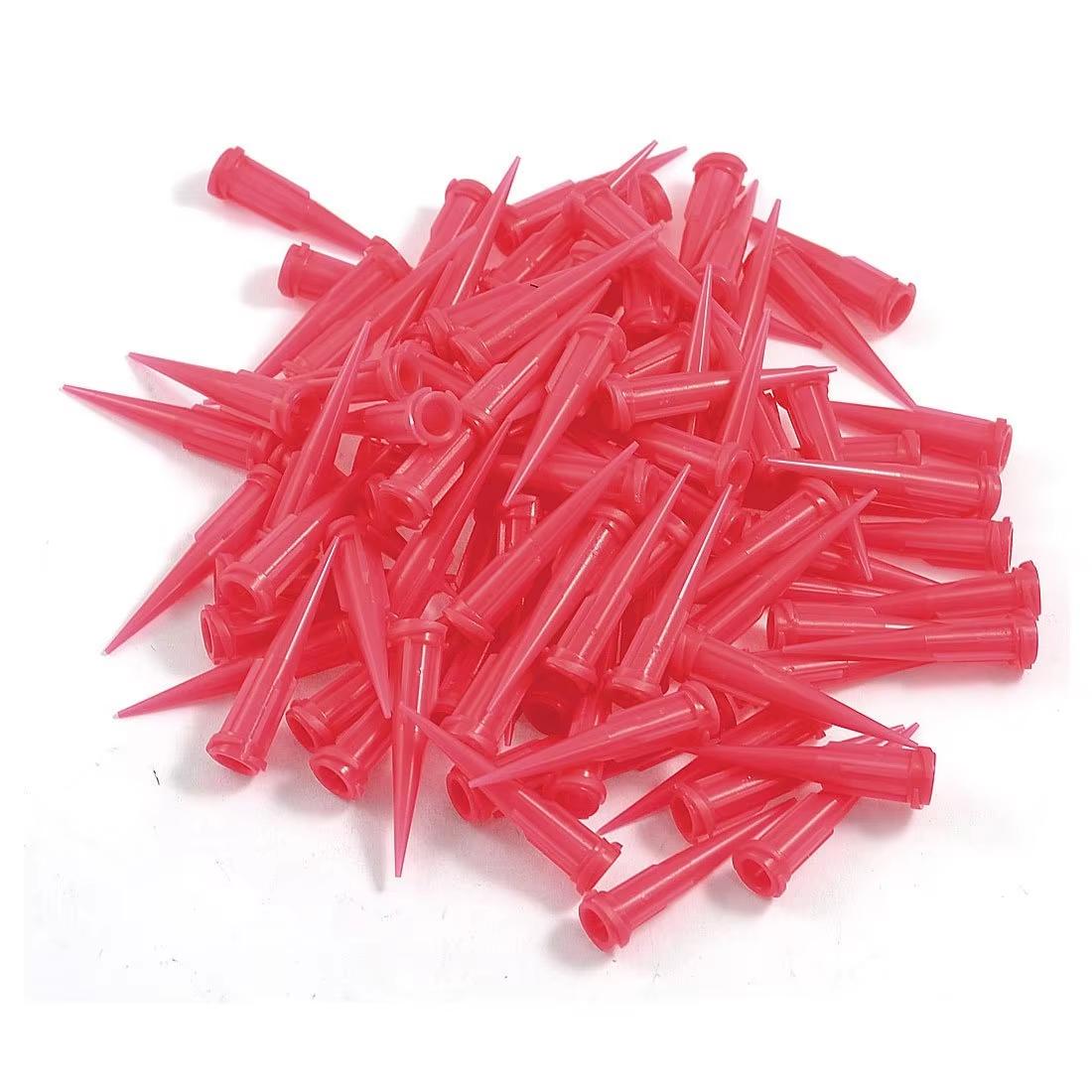 

Plastic Tapered Pinhead Glue Dispenser Needle, 25 Gauge, 0.26mm Opening Size, Red (Pack of 100) красный