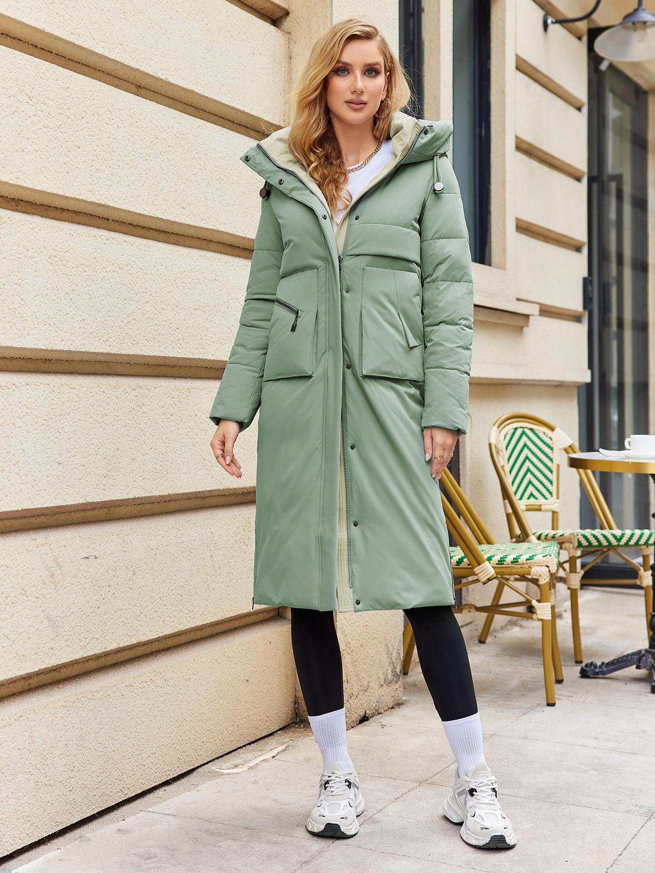 

Cinemore Нова жіноча зимова куртка Довгі пальто з капюшоном Жіноча мода Теплі парки Бренд Висока якість Жіночі пуховики 83287 XXL зелений