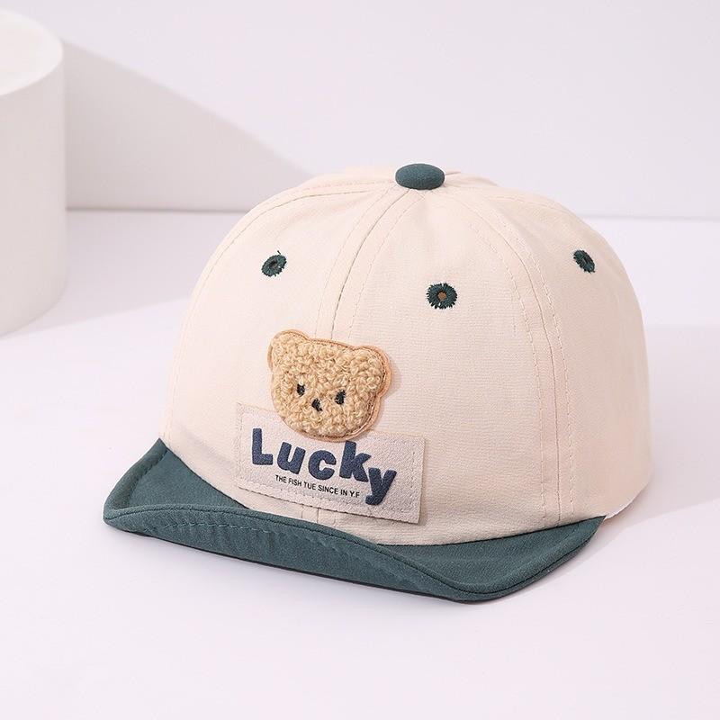 Cute Bear Kids Baseball Cap With Sunshade For Spring Autumn Playtime