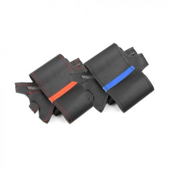 Black Perforated Leather Steering Wheer Cover For Toyota Highlander Lexus LS400