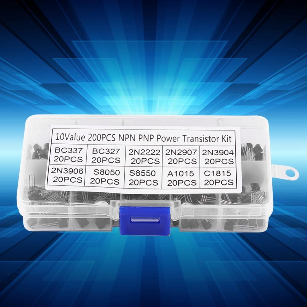 200PCS Silicon Material Transistors Assortment Kit Power Transistors Assortment  Professional