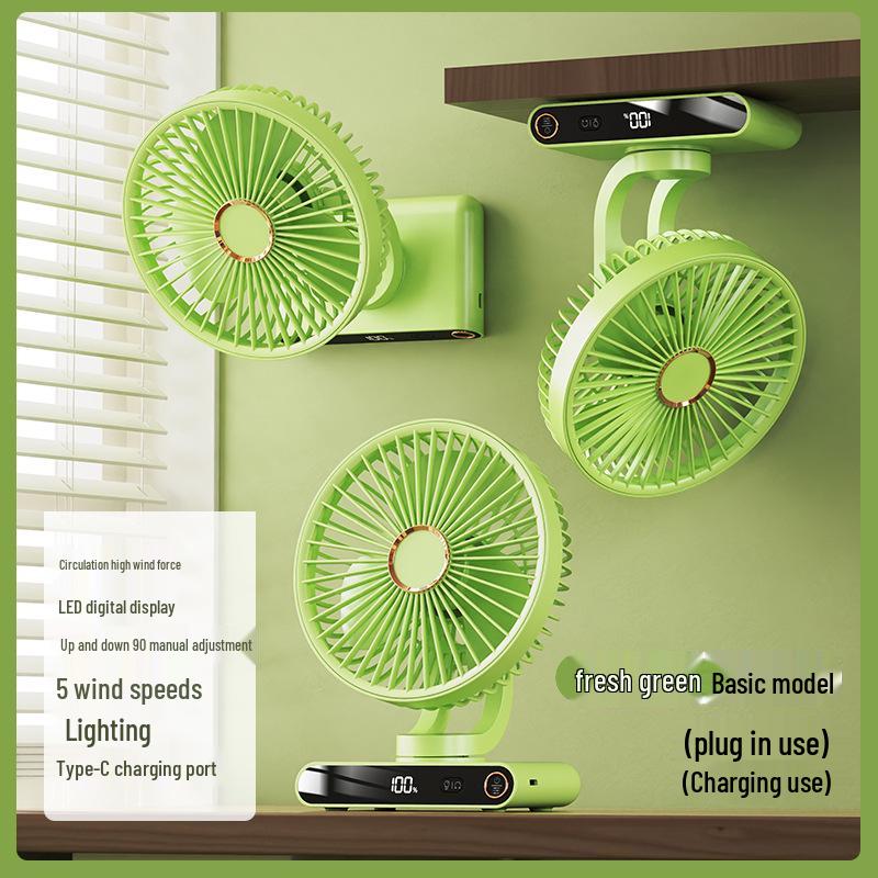 Rechargeable Portable Mini Oscillating Fan for Dorm, Office & Outdoor Use