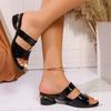 Women Sandals  New Soft Leather Women Shoes Sexy Slippers Female Summer Fashion High Heels Shoes Women Comfortable Sandals