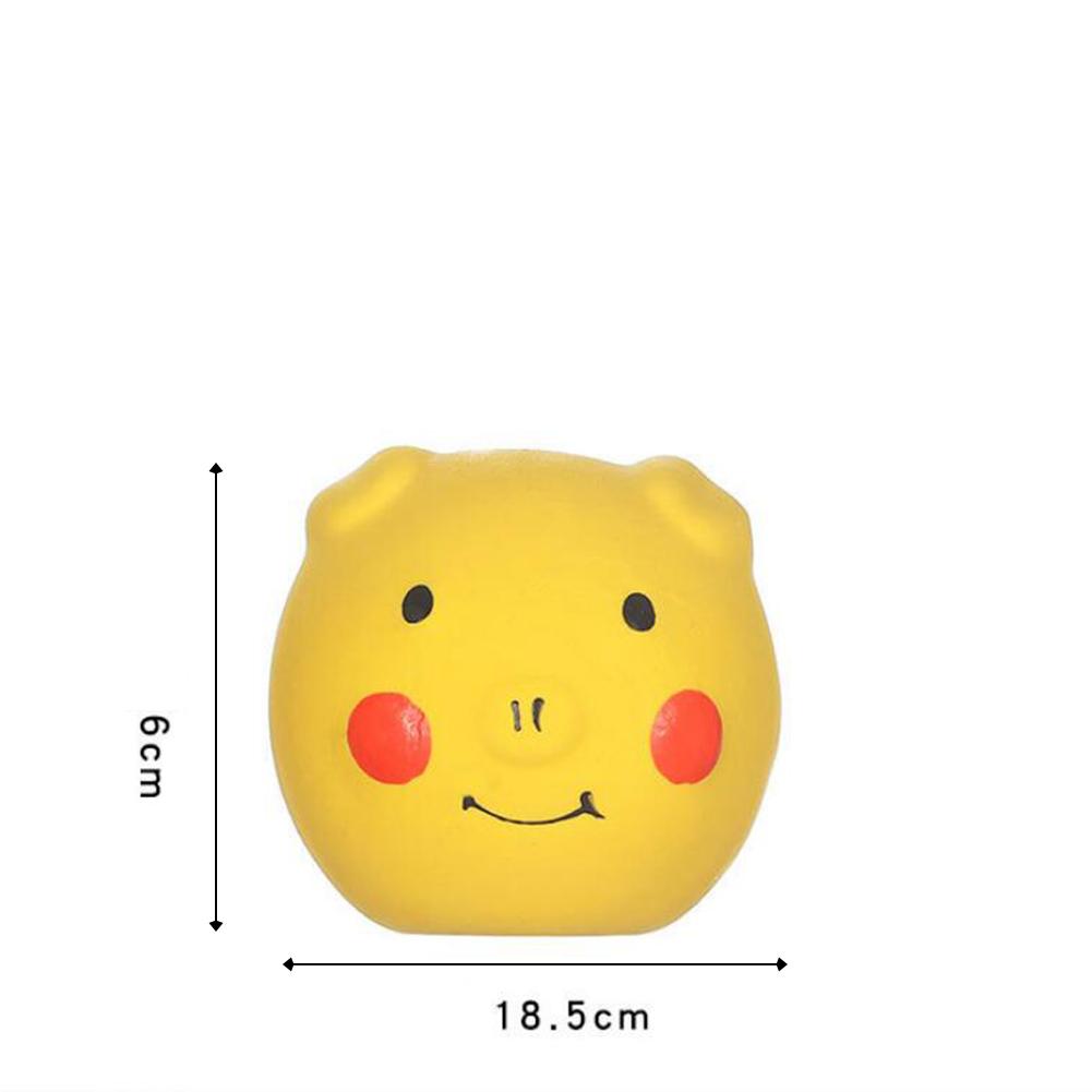 Latex Pet Sounding Ball Toy Colorful Cute Cartoon Pig-head Shape Bite-resistant Molar Tooth Cleaning Toys For Medium Large Dogs