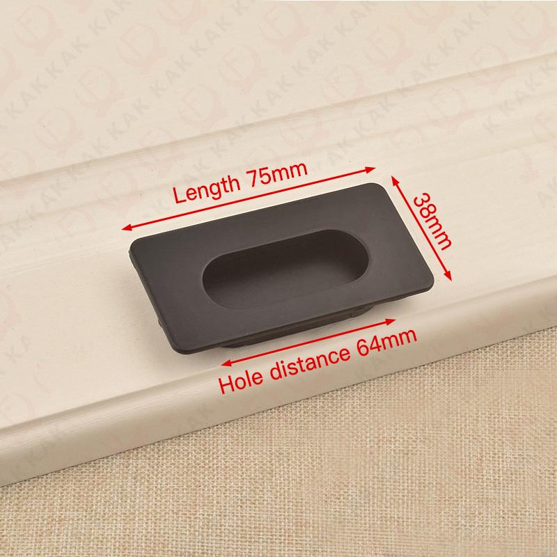 KAK Hidden Door Handles Zinc Alloy Tatami Recessed Pull Sliding Door Handles Bedroom Cabinet Handle Furniture Handle Hardware