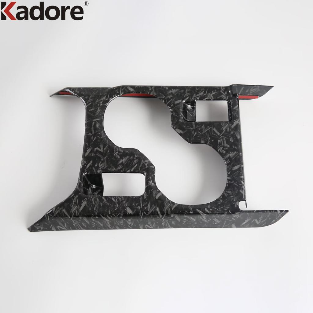 Car Center Console Water Cup Holder Frame Cover Trim For Subaru Forester 2025 2026 Carbon Fiber Inteiror Mouldings Accessories