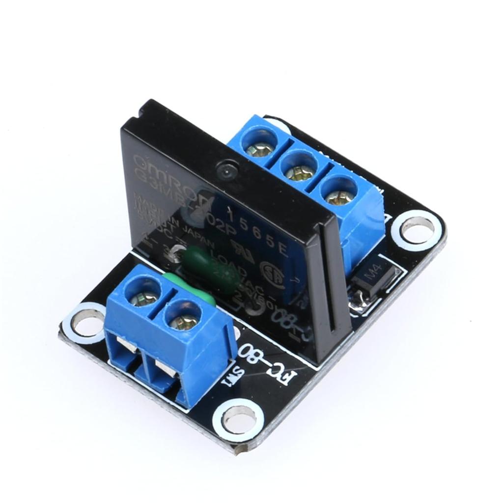 1 Channel 5V Low Level Trigger Solid State Relay Module with Fuse, 1 Way 250V 2A for Industrial Control Applications
