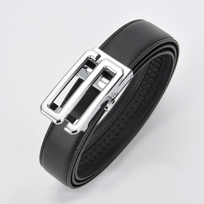 

Ретро Молодежный Стиль Бизнес Кэжуал Кожаный Ремень Мужской Ремень Автоматическая Пряжка Silver S