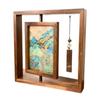 Double-Sided Rotating Transparent 7-Inch Wooden Photo Frame for Tabletop Display