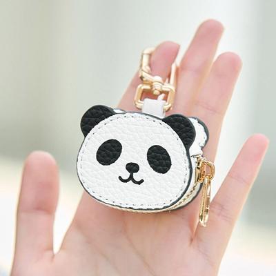 Cute Panda Coin Purse, Cute Red Money Bag Charm Purse with Keychain for Women, Mini Pouch Wallet for Coins, Bag Accessory Purse