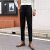 Men's Slim-Fit Wool Tweed Trousers - Retro European Style