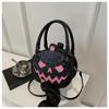 Halloween, Bags, Contrasting Colors, Women's Bags, Single Shoulder Bags, Small Round Bags, Funny Bags, Pumpkin Bags