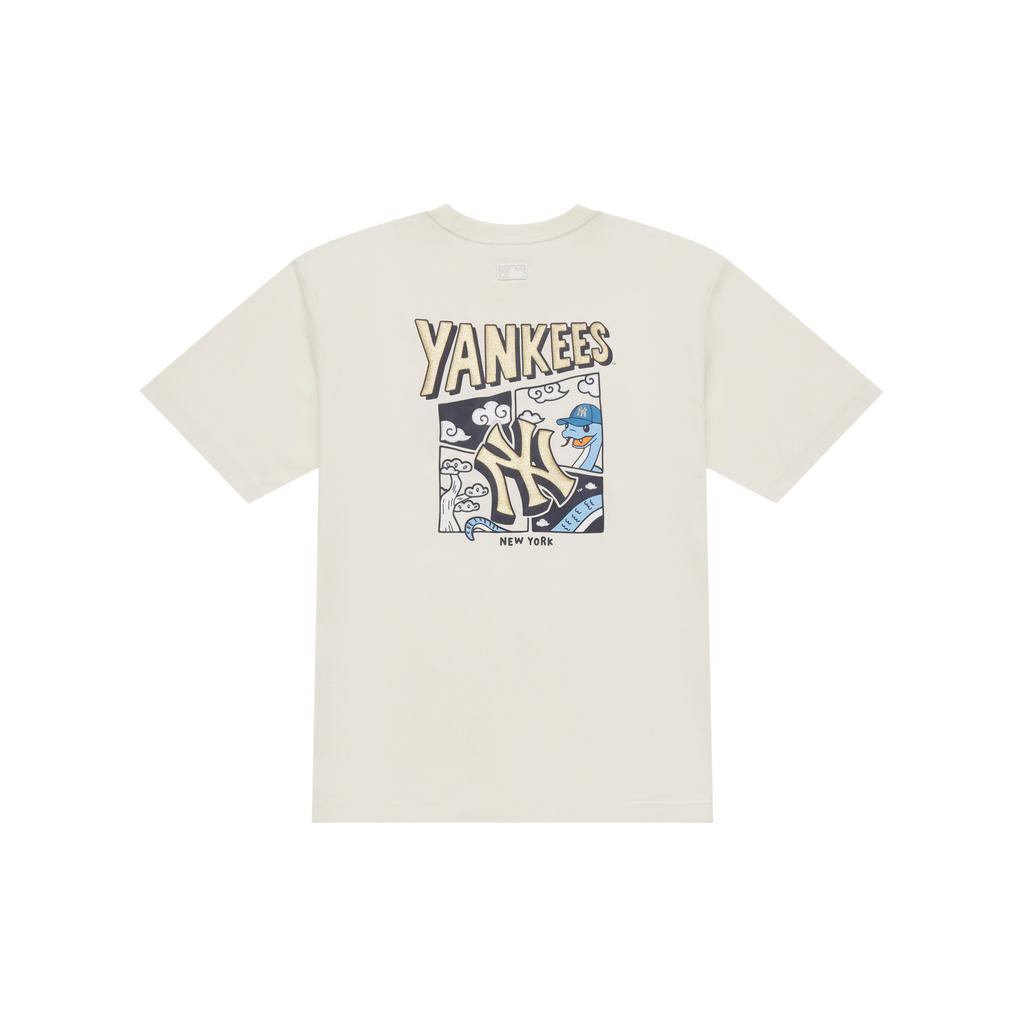 New MLB New York Yankees Snake Year CNY Collection SS25 T Shirt Unisex Standard Ivory 3ATSQ0251-50CRS