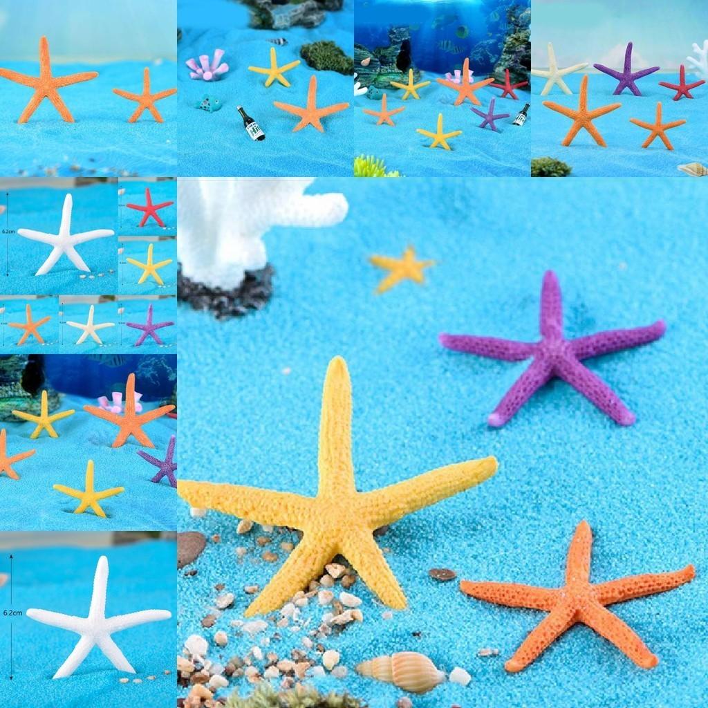 Cute Cartoon Mini Starfish Resin Ornaments For Aquarium And Fish Tank Decoration