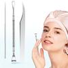 Double Head Blackhead Remover Stainless Steel Whitehead Popping Zit Blemish Extractor Tool Comedone Removal Pimple Popper Tool