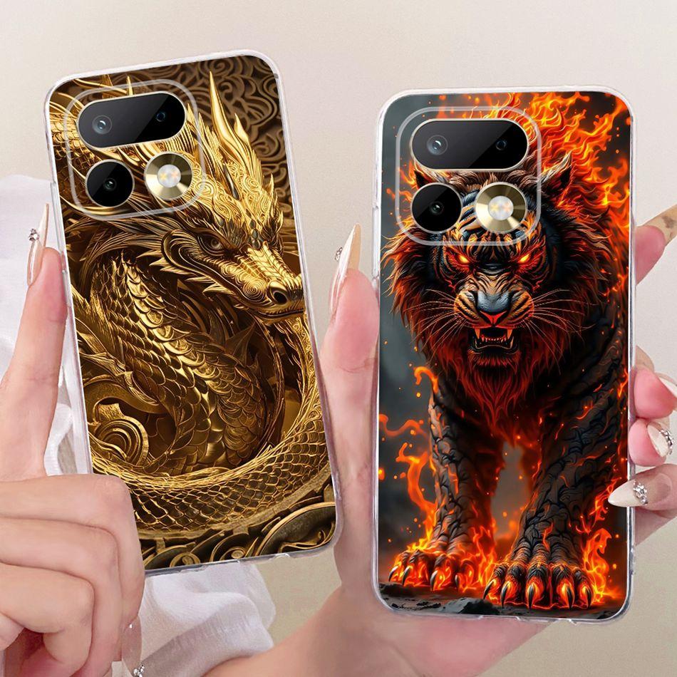 For Realme 16 Pro+ 16Pro Cool Dragon Tiger Pattern Phone Case For Realme 16 Pro Plus 5G Soft Silicone TPU Cases