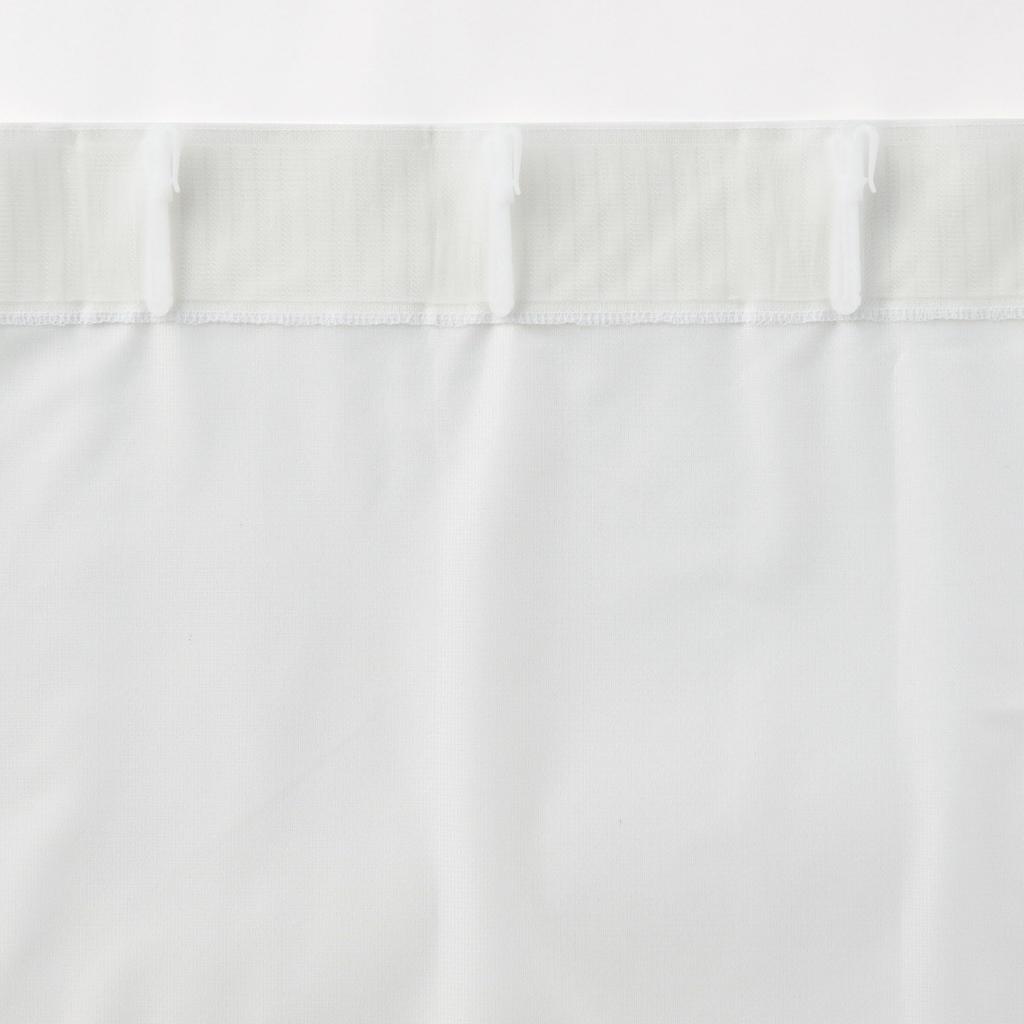 MUJI Polyester Lace 100cm Wide X 176cm 84759710 Mildew-Resistant Non-Pleated Curtains, Long, Off-White,