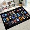Fashion MJ Michael Jackson King of Pop Art Rug for Bedroom Living Room Sofa Home Doormat Decor, Large Kids Non-slip Floor Mat