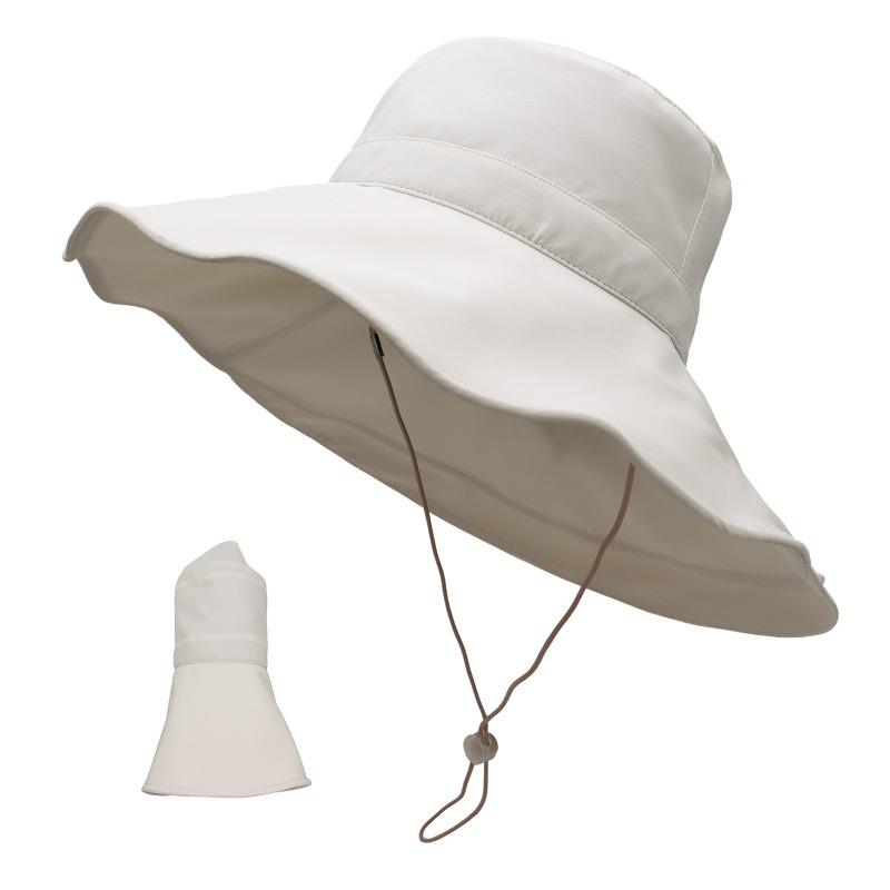 Spring and Summer New Cool Bucket Hat Women's Large Brim UV Protection Outdoor Sunshade Folding Sunscreen Hat