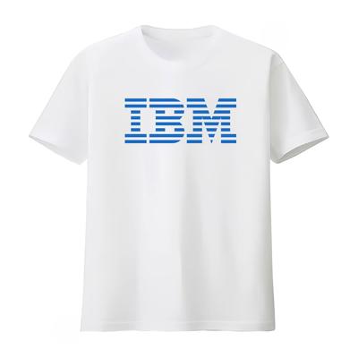 IBM T-Shirt Stilvolles Blau-Schwarzes Design für Technik-Enthusiasten Vielseitiges Lässiges Oberteil Kleidung Wo2026 Sommer T-Shirt