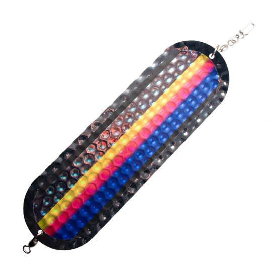 Stainless Steel Trolling Flasher Fishing Lure with Vibrant Colors Metal Dodger for Salmon Trout Fishing Lure Bait