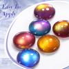 BORN PRETTY Magnetic Nail Polish 6-Color Set: Magnetic Gel with Magnets, Cat Eye Gel, Glittery, Colorful Galaxy, Glass Beads, Cat's Eye Design, Microp