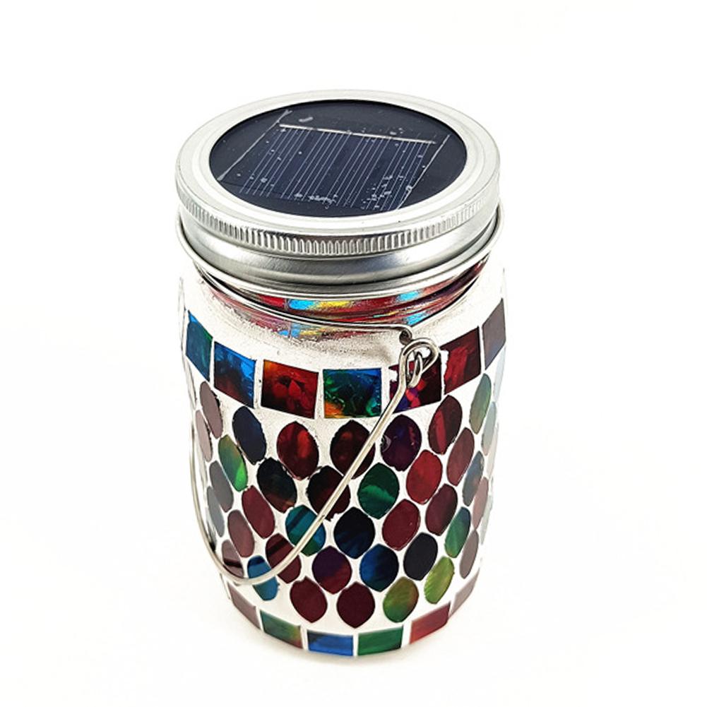 

Светодиодный мозаичный солнечный светильник, водонепроницаемый уличный солнечный подвесной фонарь, настольная лампа в виде стеклянной бутылки для сада, заднего двора, газона, вечеринки красный