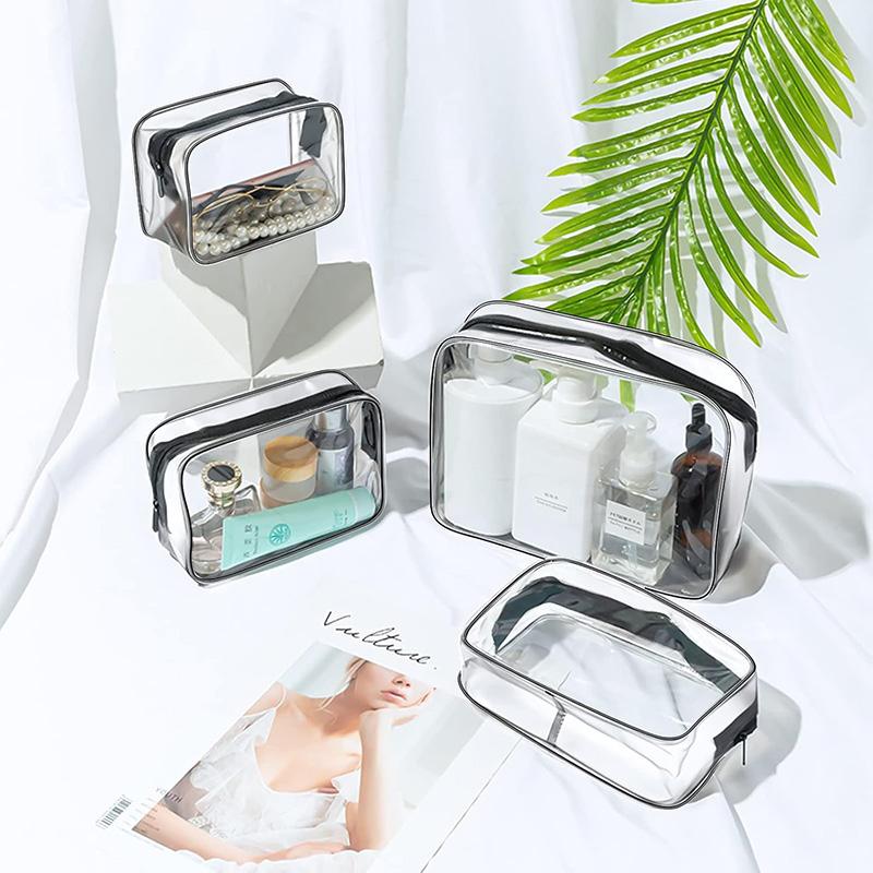 Clear Wash Bag Waterproof Zipper Storage Pouch for Women Men Cosmetic Bag Travel Make Up Organizer Pouch Wash Bag Storage Case