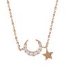 Star Moon Collarbone Chain Women'S Necklace Women'S Lamp Luxury Niche Simple Temperament Design Sense Ins Premium