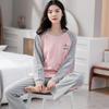 Aifen Teng Women's Pajamas Set: Pure Cotton, Long Sleeve, Long Pants, Casual Home Wear, Suitable for Spring, Autumn, and Winter.