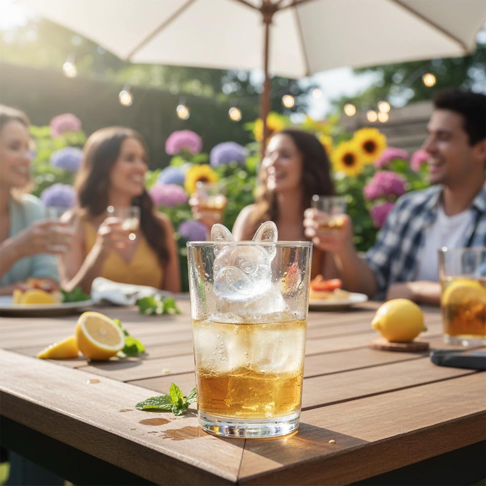 Silicone French Bulldog Ice Mold Easy Demoulding 3D Ice Tray Cute Novelty Ice Maker Drink Iceblock