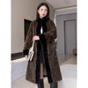 Elegant Long Leopard Print Coat Winter Thickened Mink Fur Jacket Fashionable Outerwear