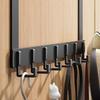 Metal Over-the-Door Hook Rack with 6 Hooks for Clothes, Coats, Hats, and Towels - No Punching Required, Ideal for Home, Bathroom, and Kitchen