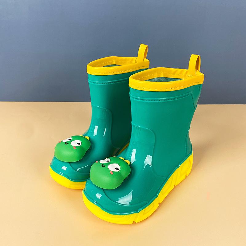 Children's rain shoes women's removable cartoon water shoes non-slip waterproof rain boots young children medium and small children baby boy boots