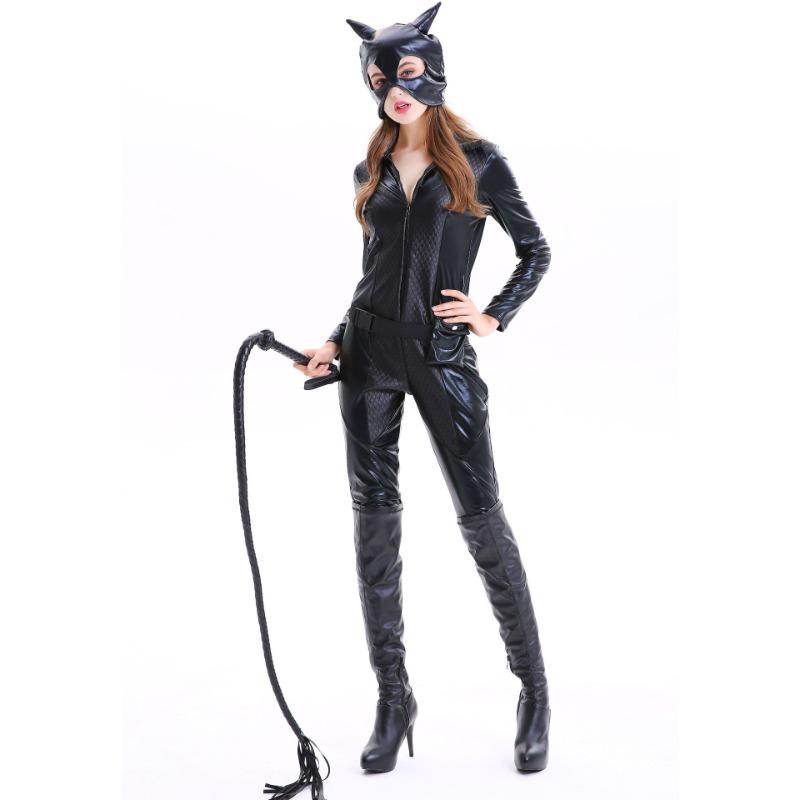 Halloween Costumes, Cosplay Batman Costumes, Nightclub Tight Patent Leather Costumes, Stage Costumes