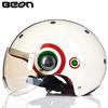 BEON B103 3C Certified Unisex Half Helmet for Motorcycles & Electric Scooters - All-Season Safety Helmet