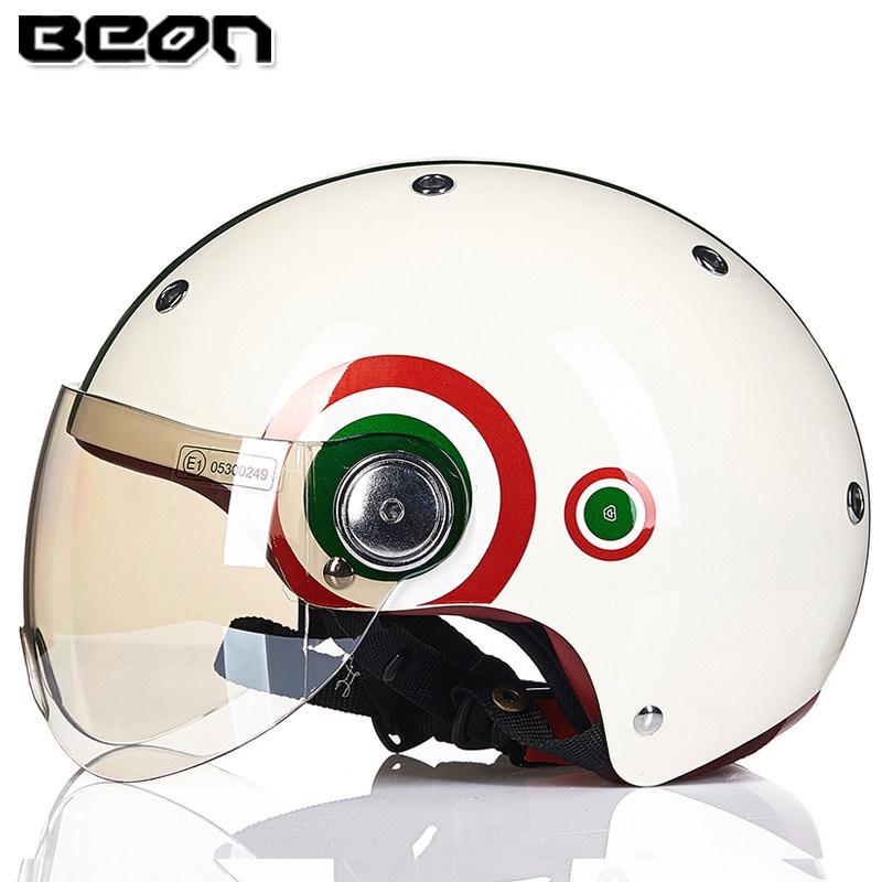 BEON B103 3C Certified Unisex Half Helmet for Motorcycles & Electric Scooters - All-Season Safety Helmet