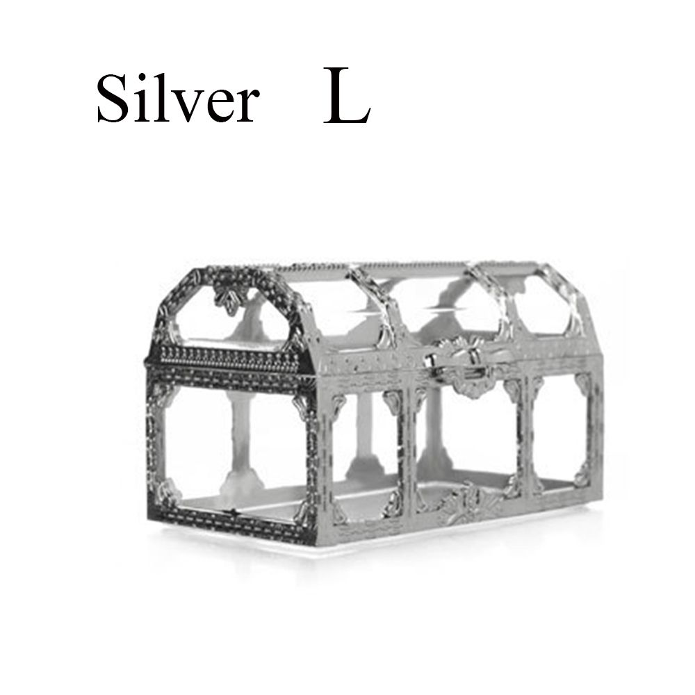 Plastic Transparent Souvenir Trinket Organizer Candy Box Pirate Treasure Chest Jewelry Storage