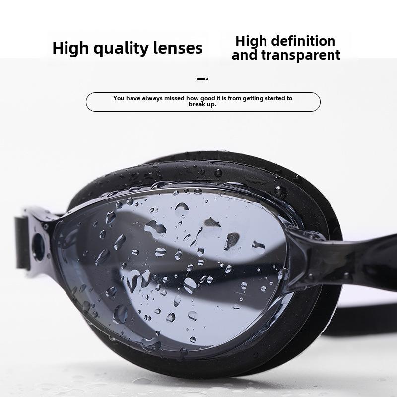 Men's & Women's Anti-Fog Waterproof HD Swimming Goggles for Adults - Plano Myopia, Transparent Lens, Professional Use
