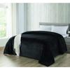 Plaid Couverture Polaire - WAVVE - 130x150cm - Noir - Microfibre - Hypoallergénique