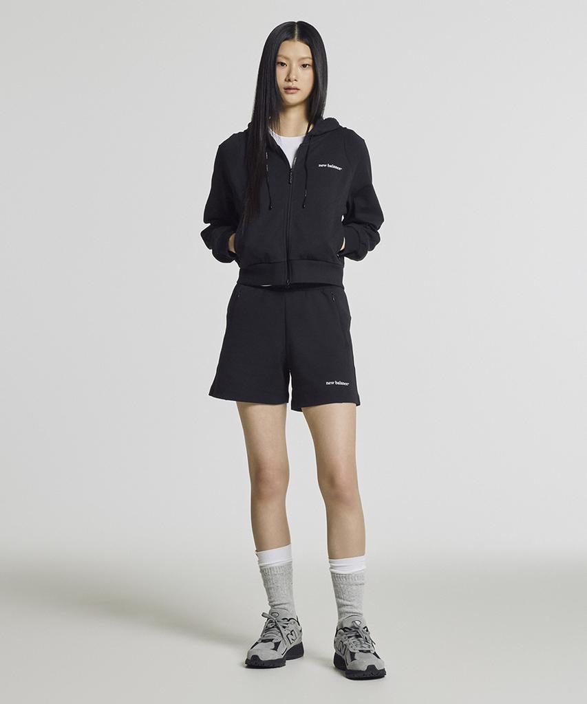 Nyuballanseu Nbnvg2W432 / Women Lightweight Double-Weave Length Shorts (Black)
