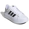 Adidas Grand Court Platform Hvit Svart Dame Sneakers Skyhvit Kjerne-Svart IE1092