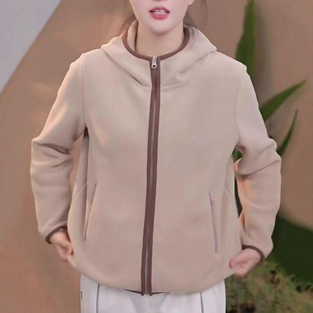 Women's Plus Size Sherpa Hooded Cardigan - Autumn 2025 Long Sleeve Warm Sweatshirt Top