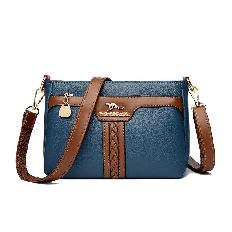 Women's bag 2025 winter new mother bag fashionable atmosphere shoulder messenger bag trendy middle-aged women's bag splicing handbag