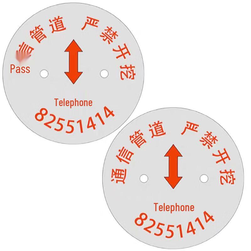 Round Stainless Steel Warning Floor Sign