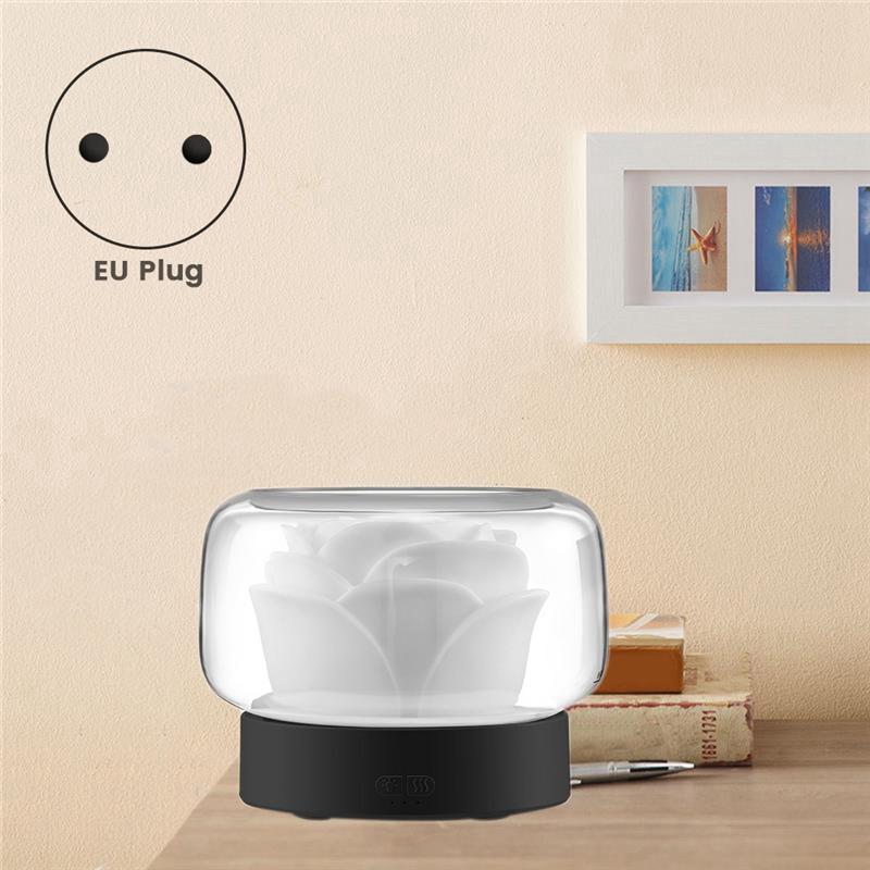 400 ml ziedu gaisa attīrīšanas mitrinātājs aromterapijas ēterisko eļļu difuzors ar atmosfēras gaismu mājsaimniecības ES spraudnim