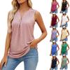 Women's Fashion Color Hole V-neck Slim Vest Top