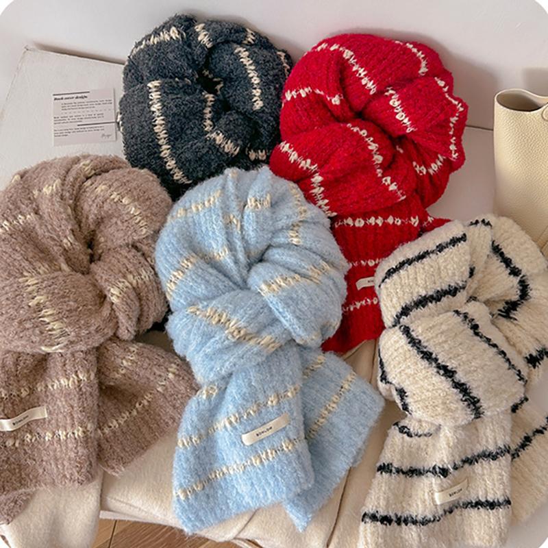 Winter Schmaler Schal Wollschal Einfarbiger Schal Herren- und Damen-Universalschal Warm und Kältefest Schal Echarpe Poncho