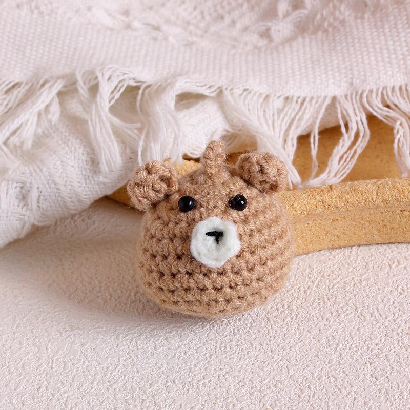 Charming Crochet Fruit Keychain: Persimmon & Strawberry Wool Pendants