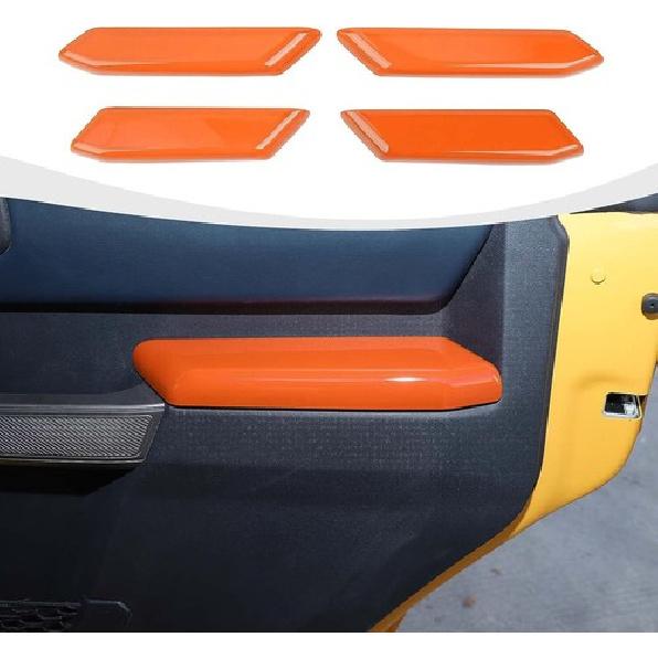 4x Interior Door Inner Handle Panel Trim for Bronco 21 22 23 24 25 4Doors Orange